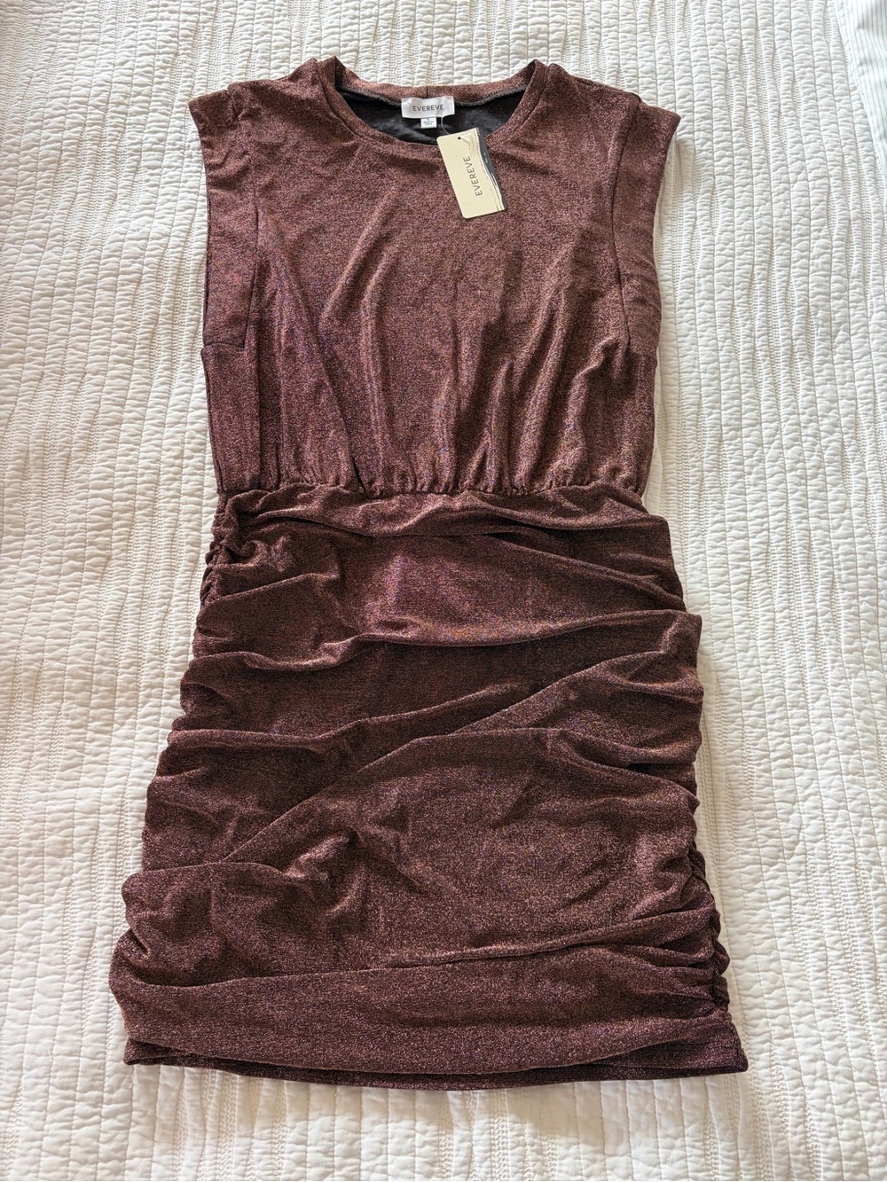 Evereve Sparkle Ruched Sheath Dress - Dusty Pink